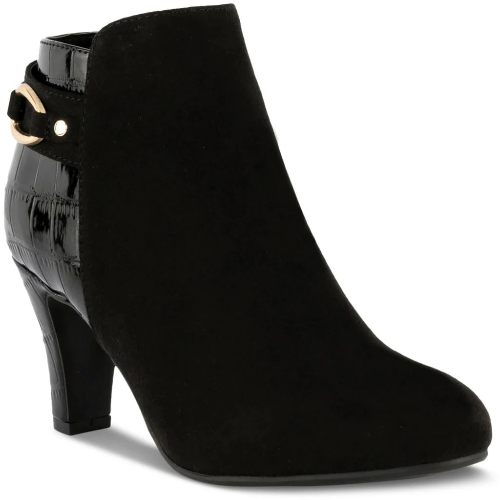Karen Scott Koraa Womens Faux Leather Zipper Ankle Boots 2