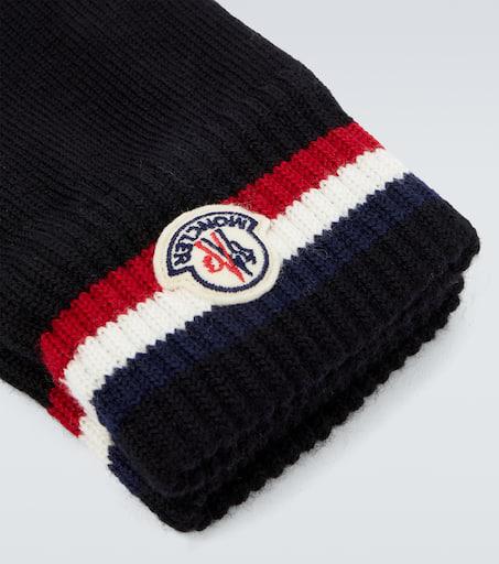 Moncler Logo virgin wool gloves
