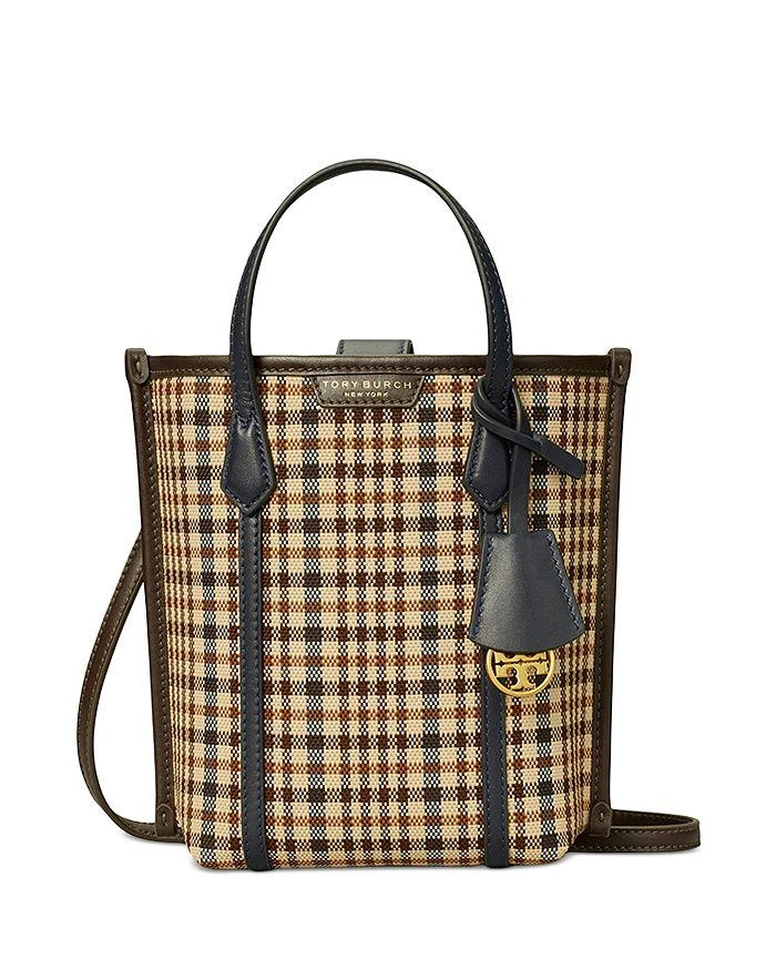 Tory Burch Perry Plaid Mini North South Tote 1