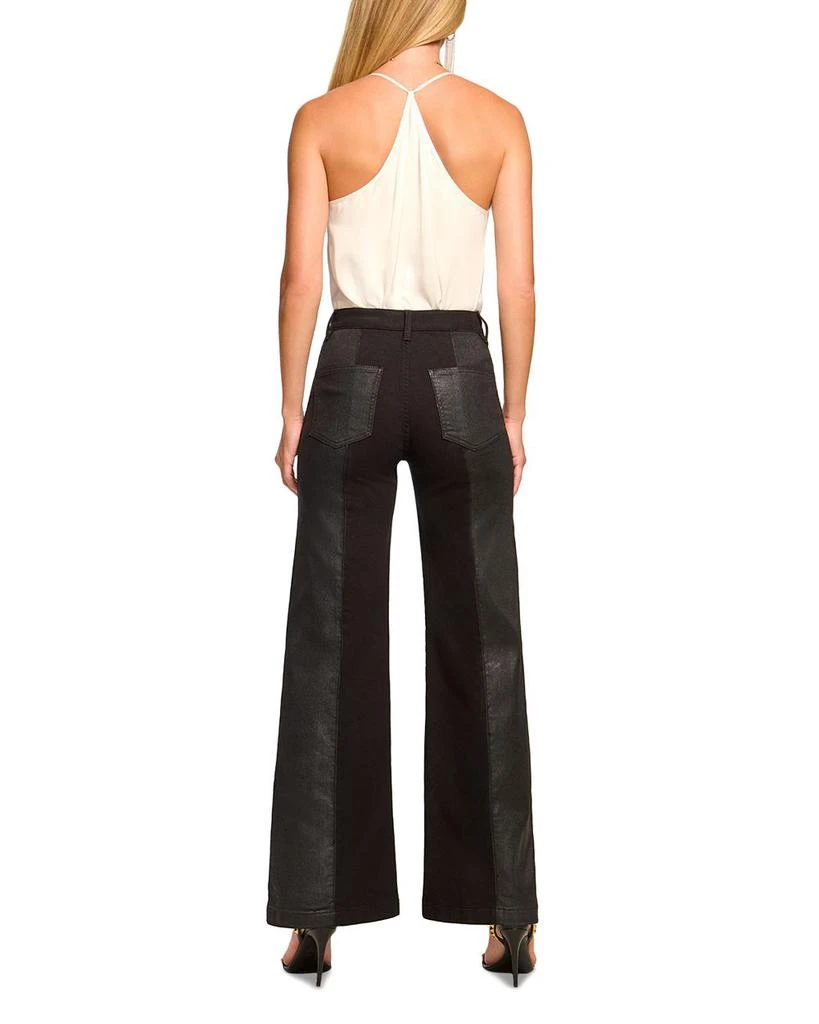 Ramy Brook Coated Vinnie Wide Leg Jeans in Black 3