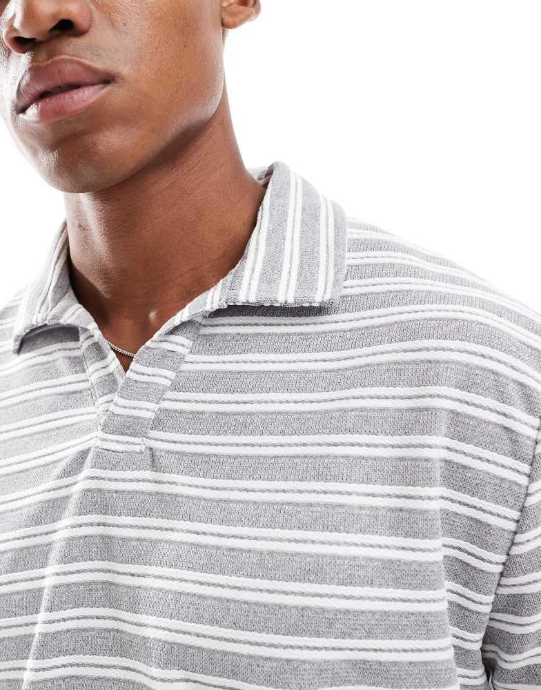 Brave Soul Brave Soul Trophy neck polo shirt in white 4