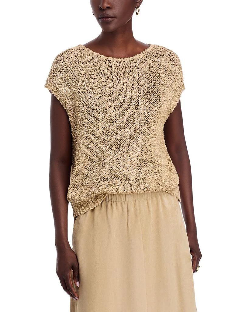 Lafayette 148 New York Open Stitch Boat Neck Sweater 2