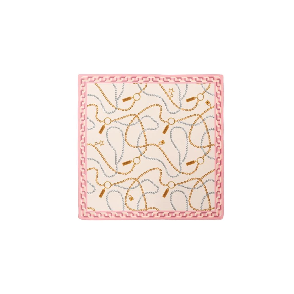 LePARMENTIER Paris Heritage Chain and Pearls Silk Bandana 1