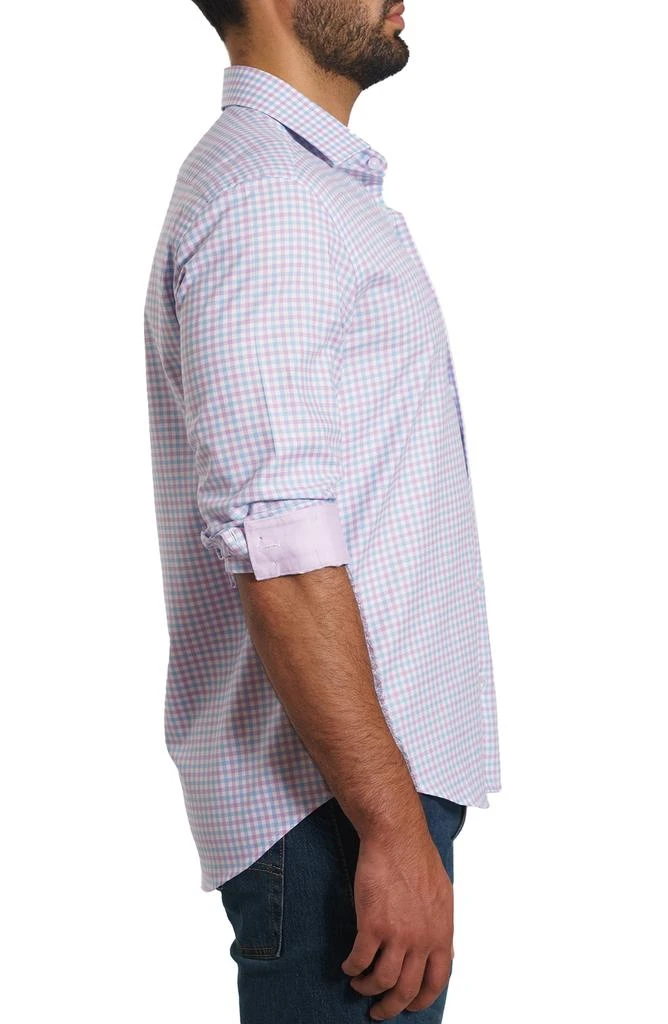 Jared Lang Trim Fit Gingham Pima Cotton Button-Up Shirt 3