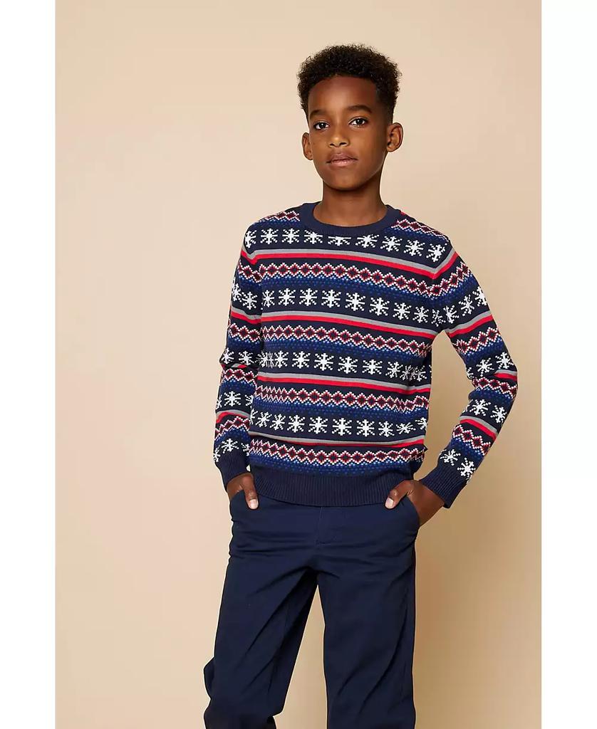 Brooks Brothers Big Boys Holiday Jacquard Sweater