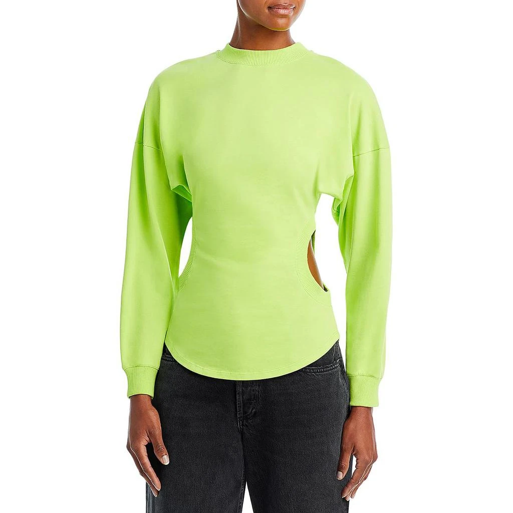 A.W.A.K.E MODE Womens Long Sleeve Ribbed Trim Pullover Top 3