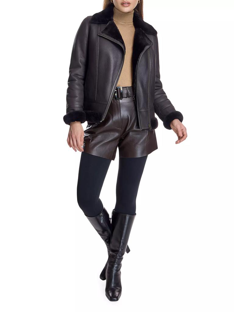 Maximilian Shearling Biker Jacket