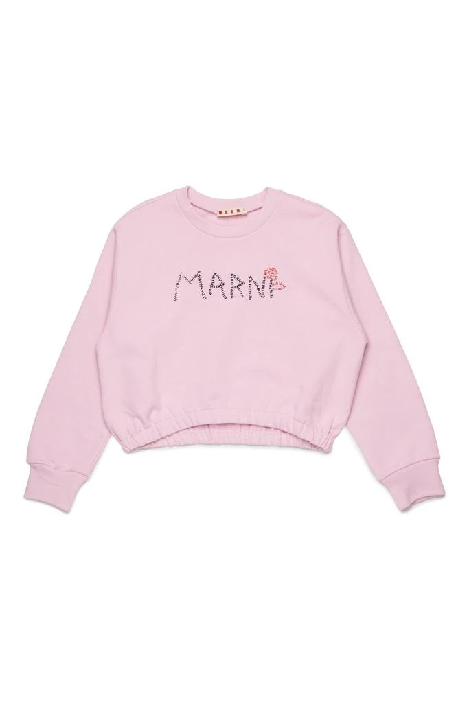 Marni Marni Kids Logo Embroidered Crewneck Sweatshirt 1