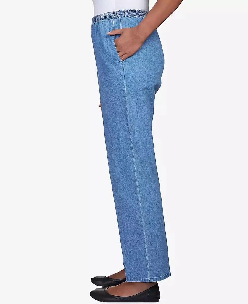 Alfred Dunner Petite Elastic Waist Short Length Denim Pants 3
