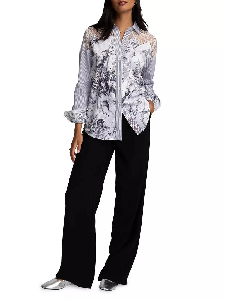 Robert Graham Carrie Floral Lace-Paneled Shirt 2