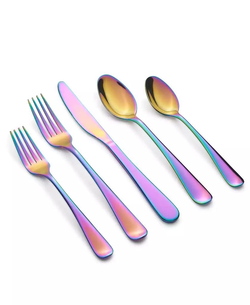 Cambridge Silversmiths Rhiannon Rainbow Mirror 20-Piece Flatware Set, Service for 4 1
