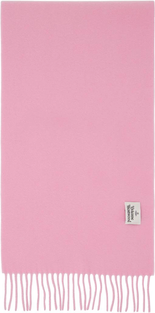 Vivienne Westwood Pink Embroidered Scarf 2