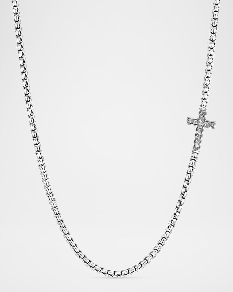 David Yurman Men's Sideways Cross Station Necklace, 24"L