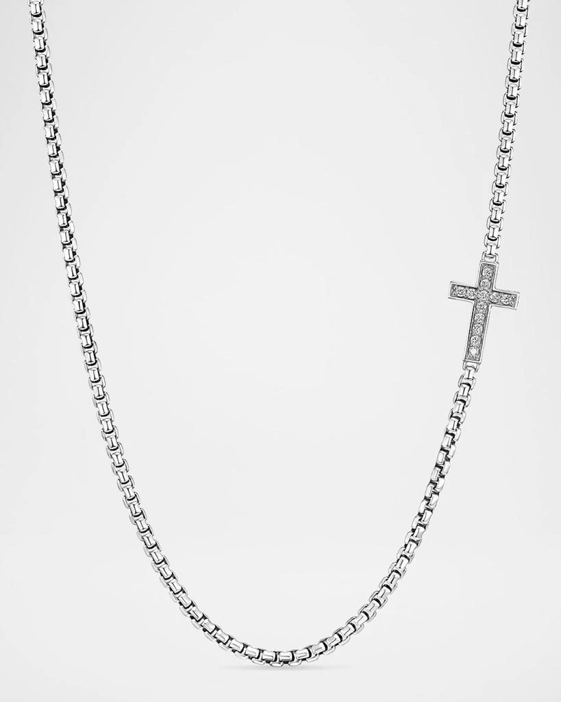 David Yurman Men's Sideways Cross Station Necklace, 24"L 1