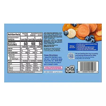 Gerber Gerber Toddler Pouch Variety Pack, 3.5 oz., 12 ct. 3
