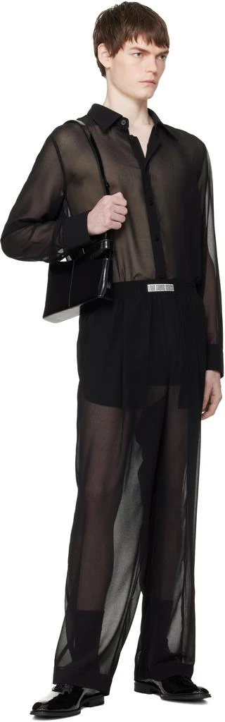 LGN Louis Gabriel Nouchi Black Jogging Large Transparent Trousers 4