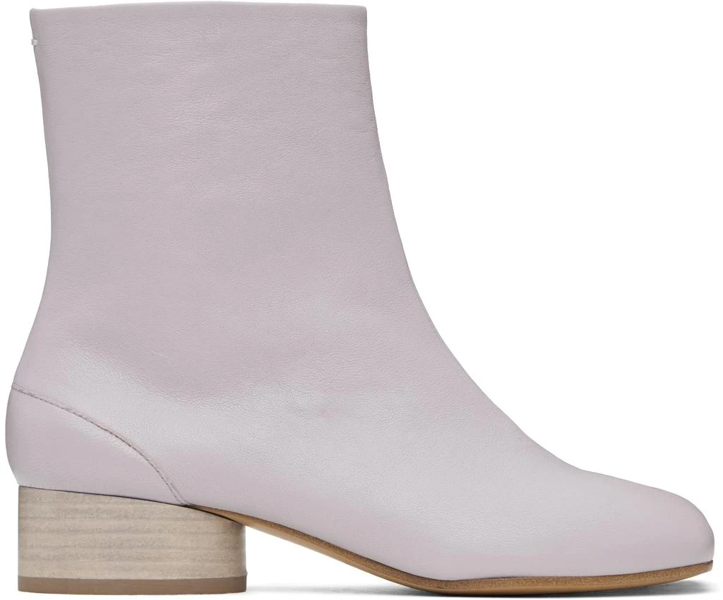 MAISON MARGIELA Purple Tabi Ankle Boots 1