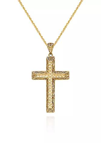 Belk
Co. Co. 10K Yellow Gold Cross Pendant Necklace