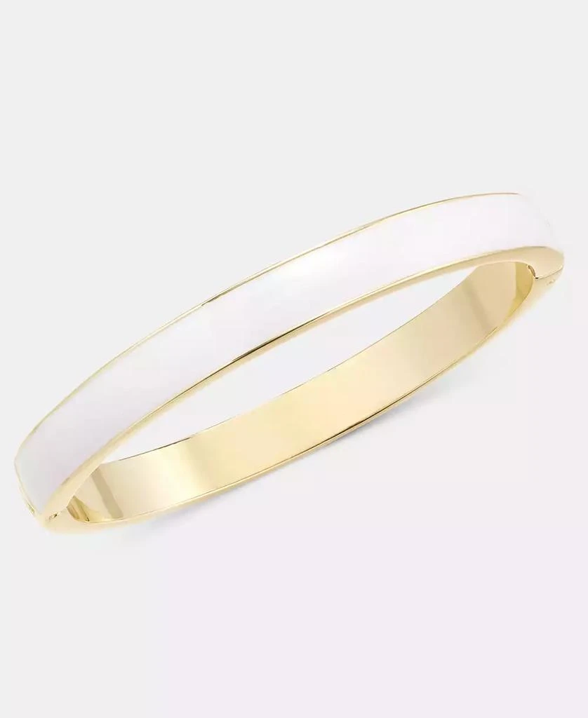 On 34th Gold-Tone White Enamel Bangle Bracelet, Macy
s Exclusive