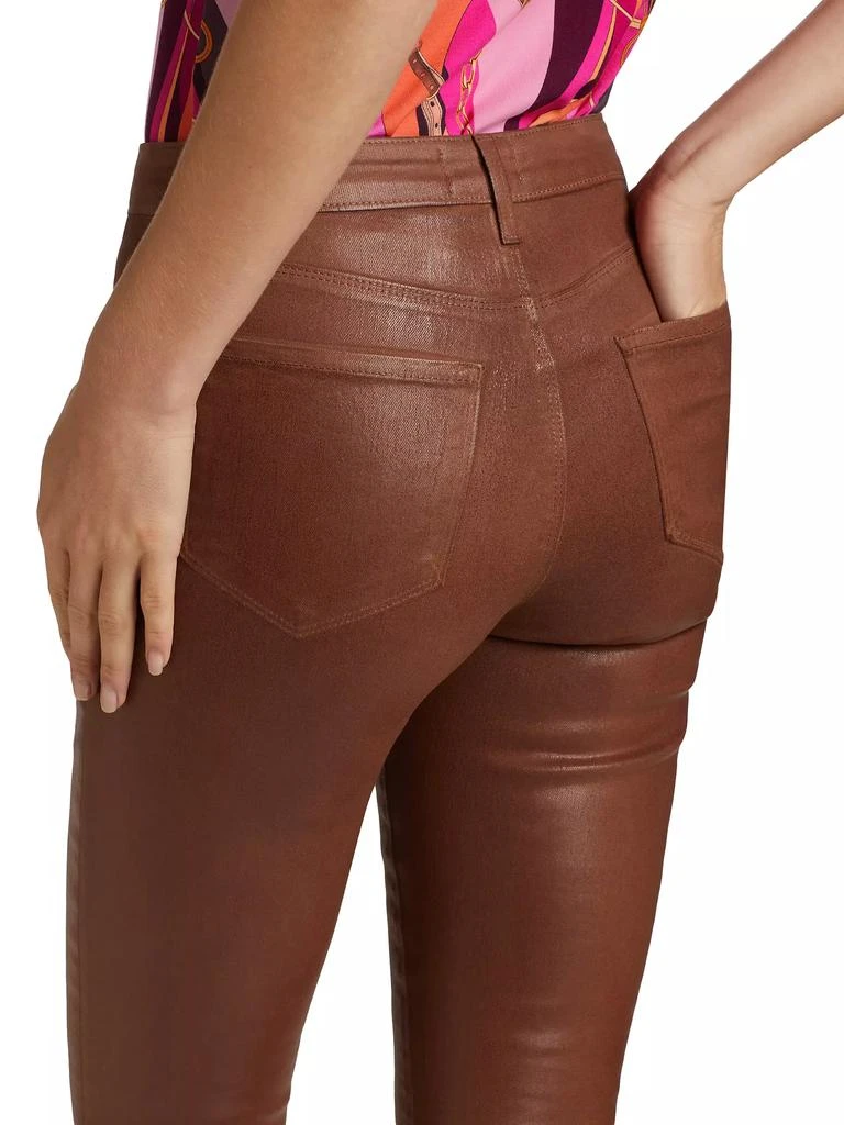 L'Agence Marty Coated High-Rise Flared Jeans 6