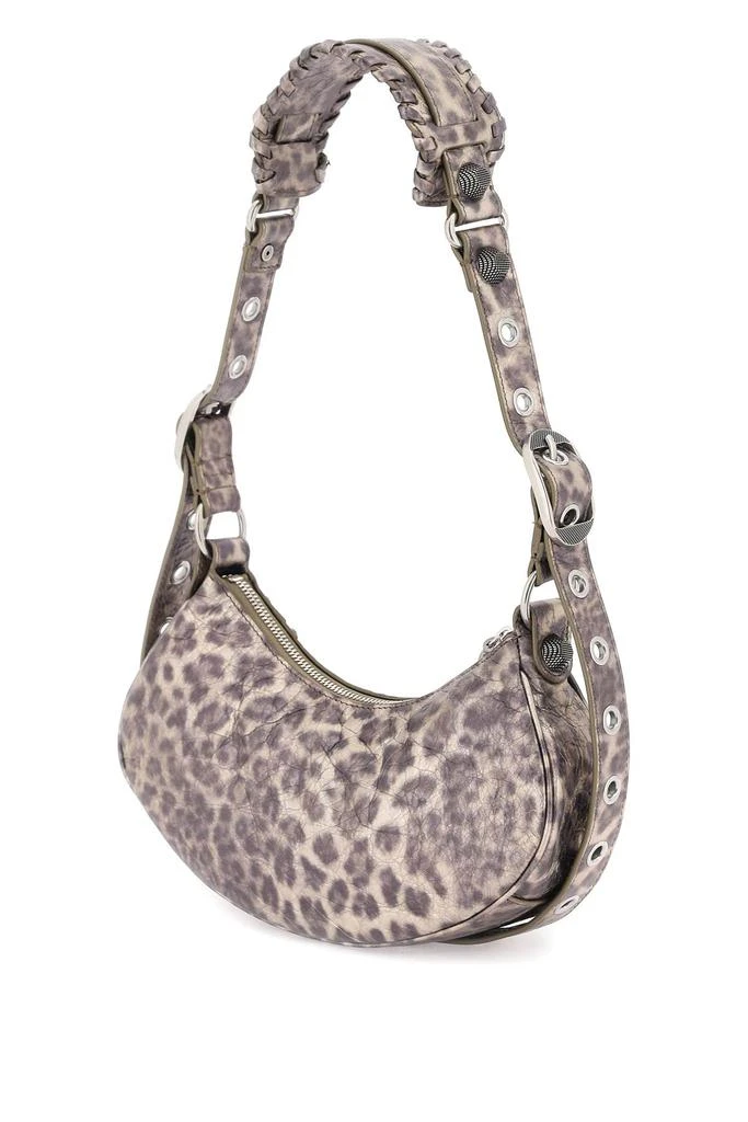 Balenciaga le cagole xs bag in leopard-printed metallic leather 2
