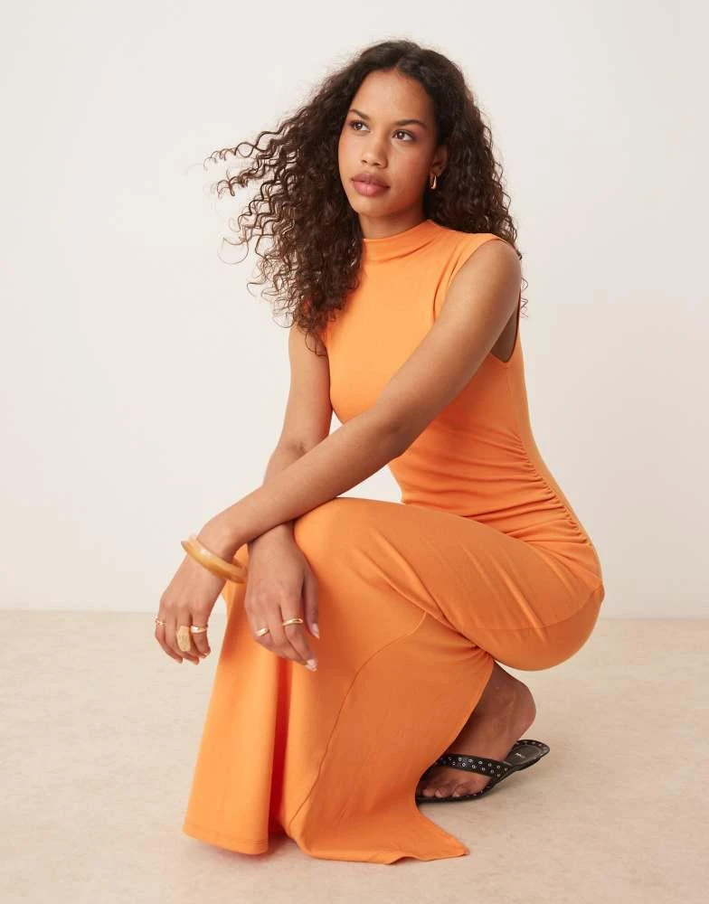 Mango soft touch modal mix slim fit maxi dress with high neck in orange On Sale Now with Up to 10% Off | Discover Exclusive Deals & Savings at BeyondStyle Mango soft touch modal mix slim fit maxi dress with high neck in orange On Sale Now with Up to 10% Off | Discover Exclusive Deals & Savings at BeyondStyle