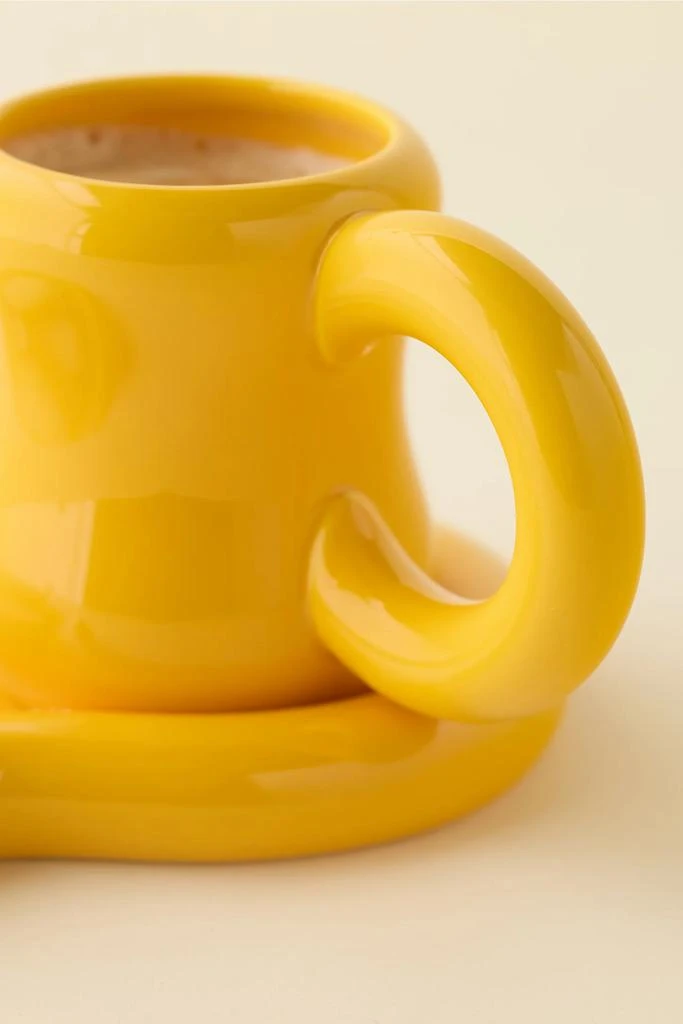 Urban Outfitters Zaya Bubbled Ceramic Saucer Plate 
Mug Set 4