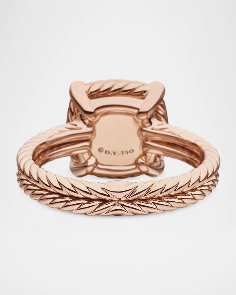 David Yurman Chatelaine 11mm Rose Gold  Ring with Morganite & Diamonds 7