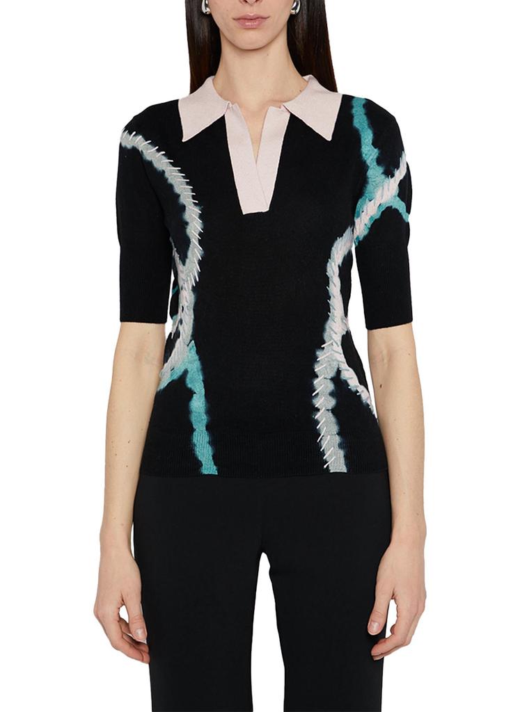 PRABAL GURUNG Prabal Gurung - Tie Dye Thread Embroidered Polo