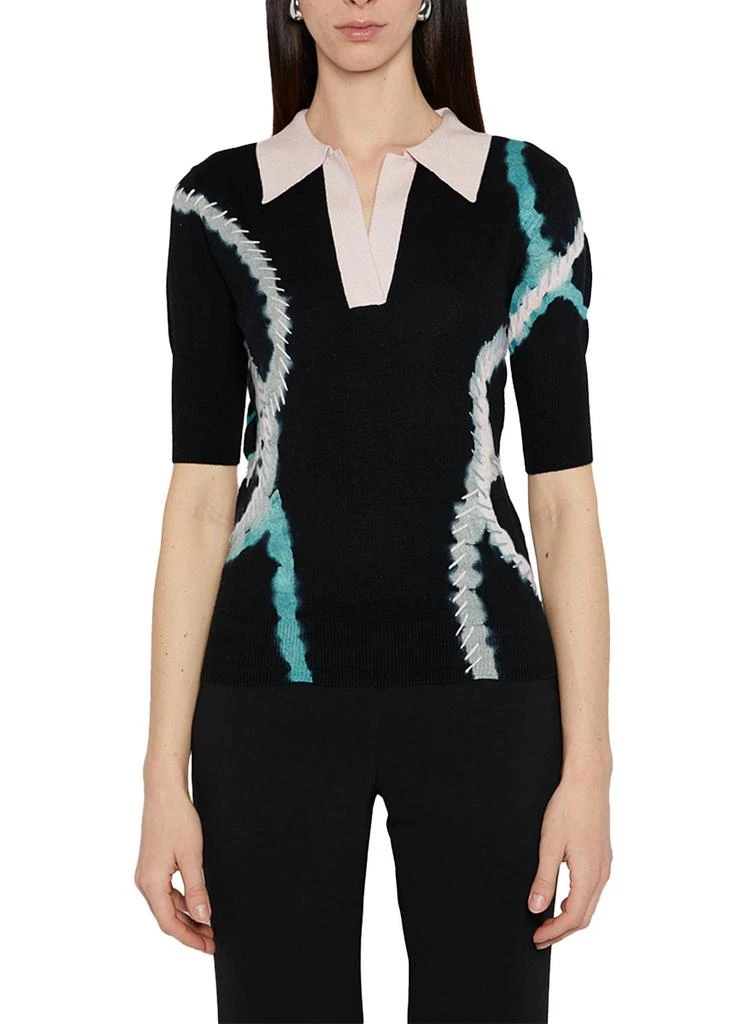 PRABAL GURUNG Prabal Gurung - Tie Dye Thread Embroidered Polo 1