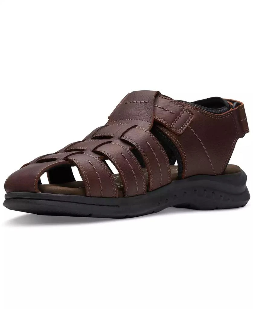 Clarks Men's Walkford Fish Tumbled Leather Sandals 6
