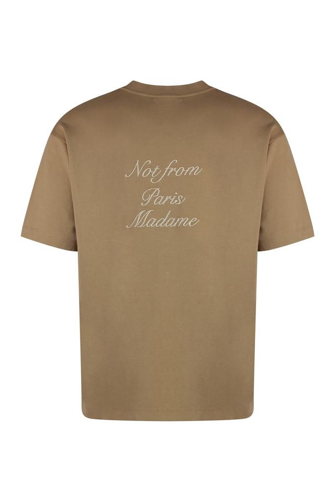 Drôle de Monsieur Drôle De Monsieur Slogan Calligraphie Cotton Crew-Neck T-Shirt