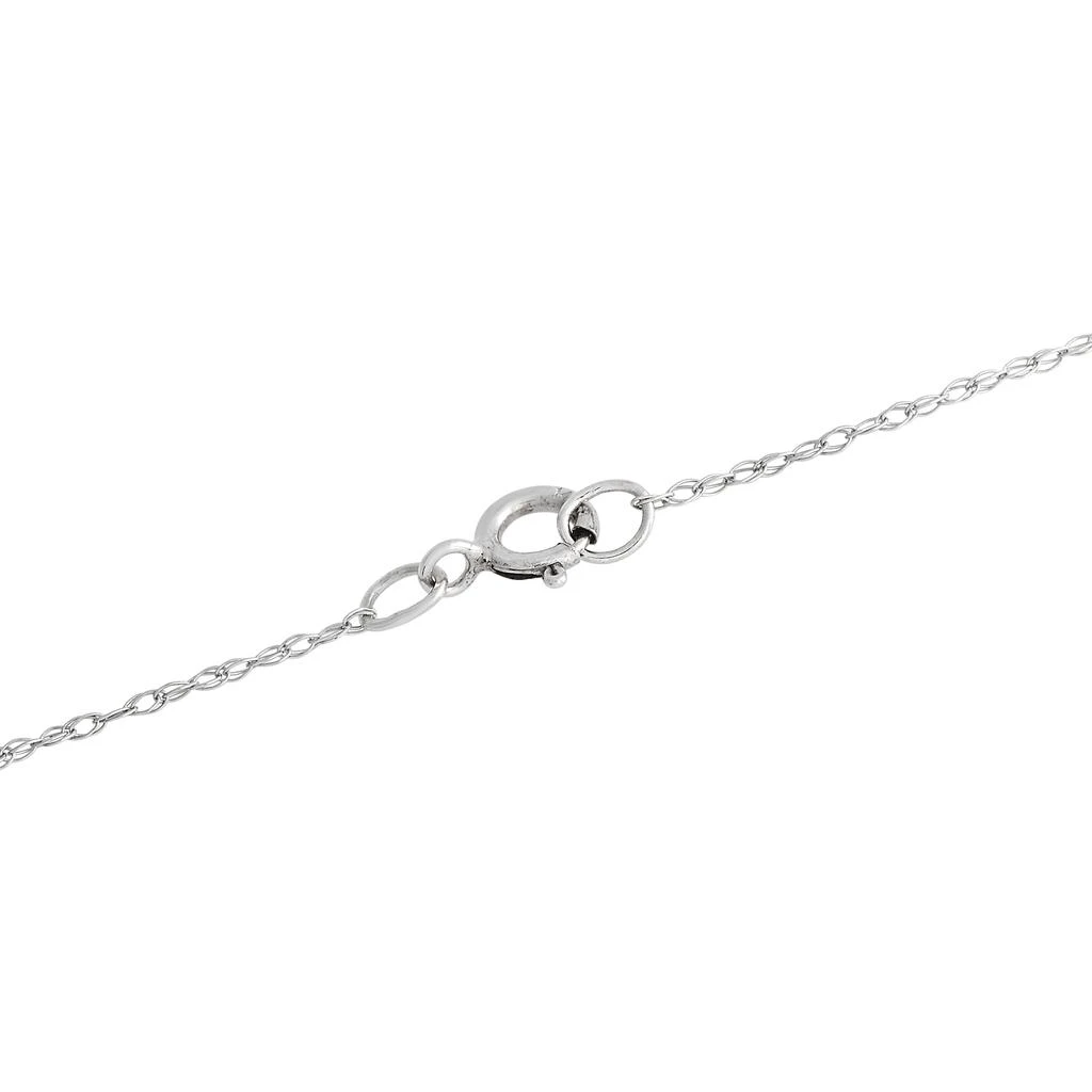 Non Branded 14K White Gold 0.03ct Diamond and Topaz Pendant Necklace PD4-15537WBT 3