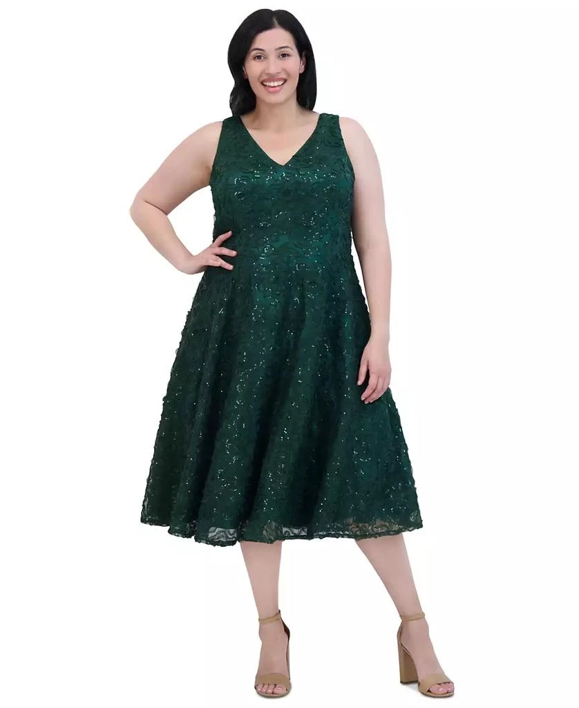 Plus Size V-Neck Sleeveless A-Line Sequin Dress  On Sale Now with Up to  81% Off | Discover Exclusive Deals & Savings at BeyondStyle  Authentic Eliza  J dress|women's fashion, shoes &