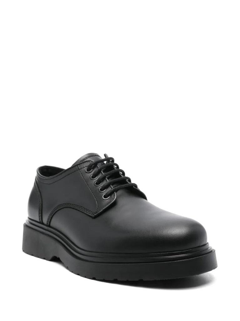 Calvin Klein Sleek Black Leather Derby Shoes