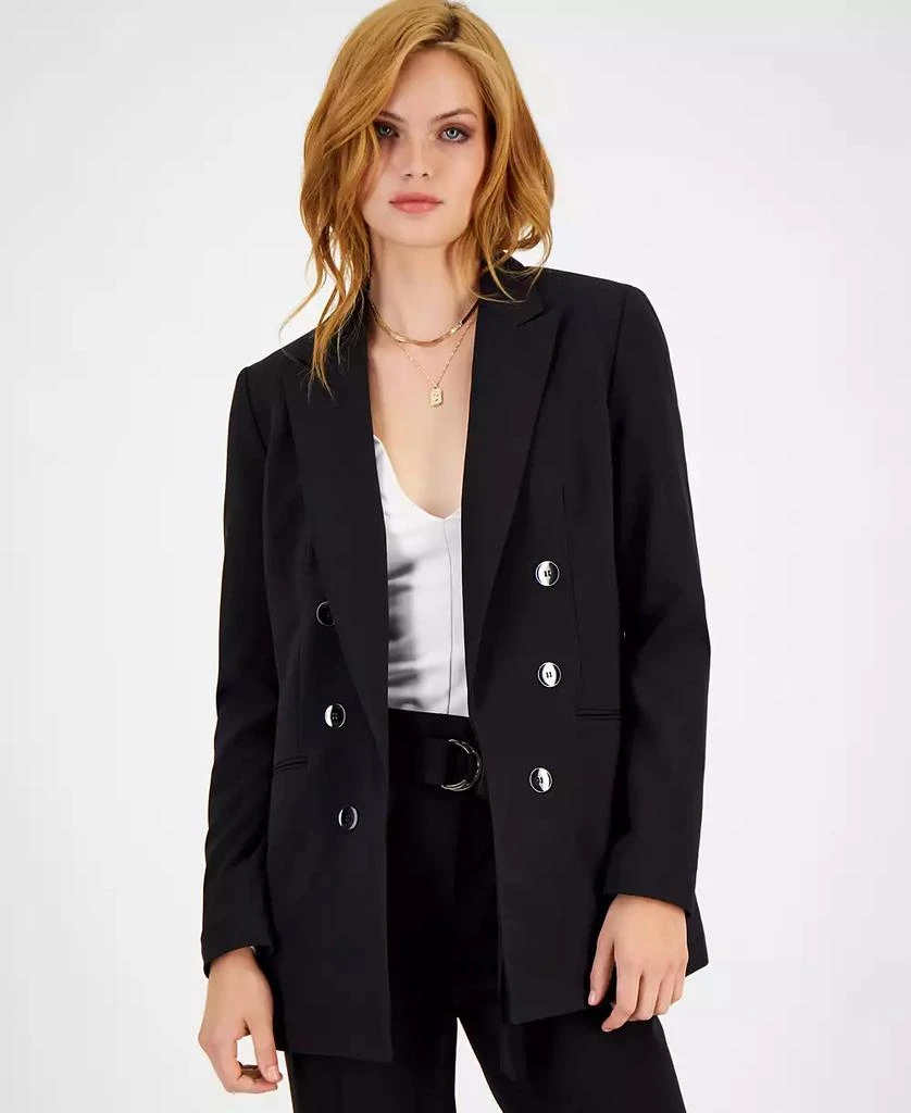 Bar III Women's Faux Double-Breasted Boyfriend Jacket, Created for Macy's 1