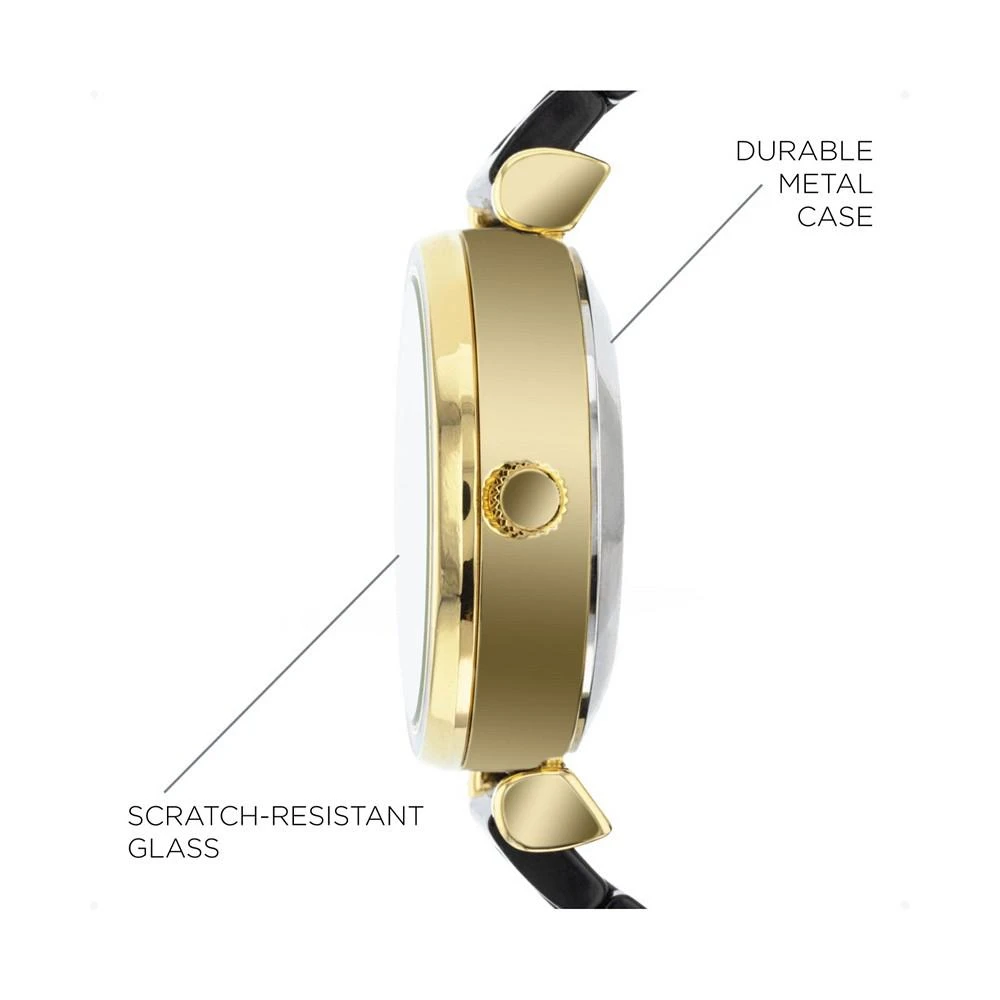 iTouch Connected Women's Hybrid Smartwatch Fitness Tracker: Gold Case with Black Metal Strap 38mm 2