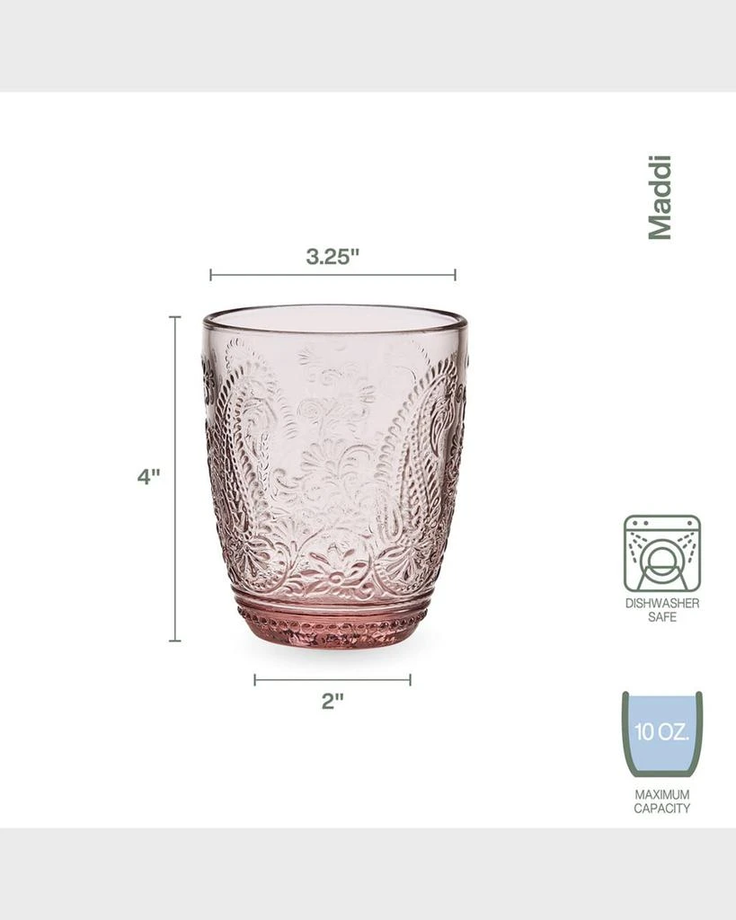 Fitz and Floyd Maddi Double Old-Fashioned Glasses, Set of 4 4