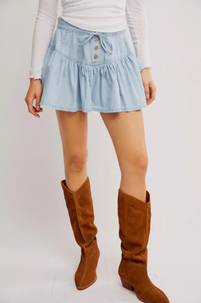 Free People Free People - Roselle Denim Mini Skirt 1