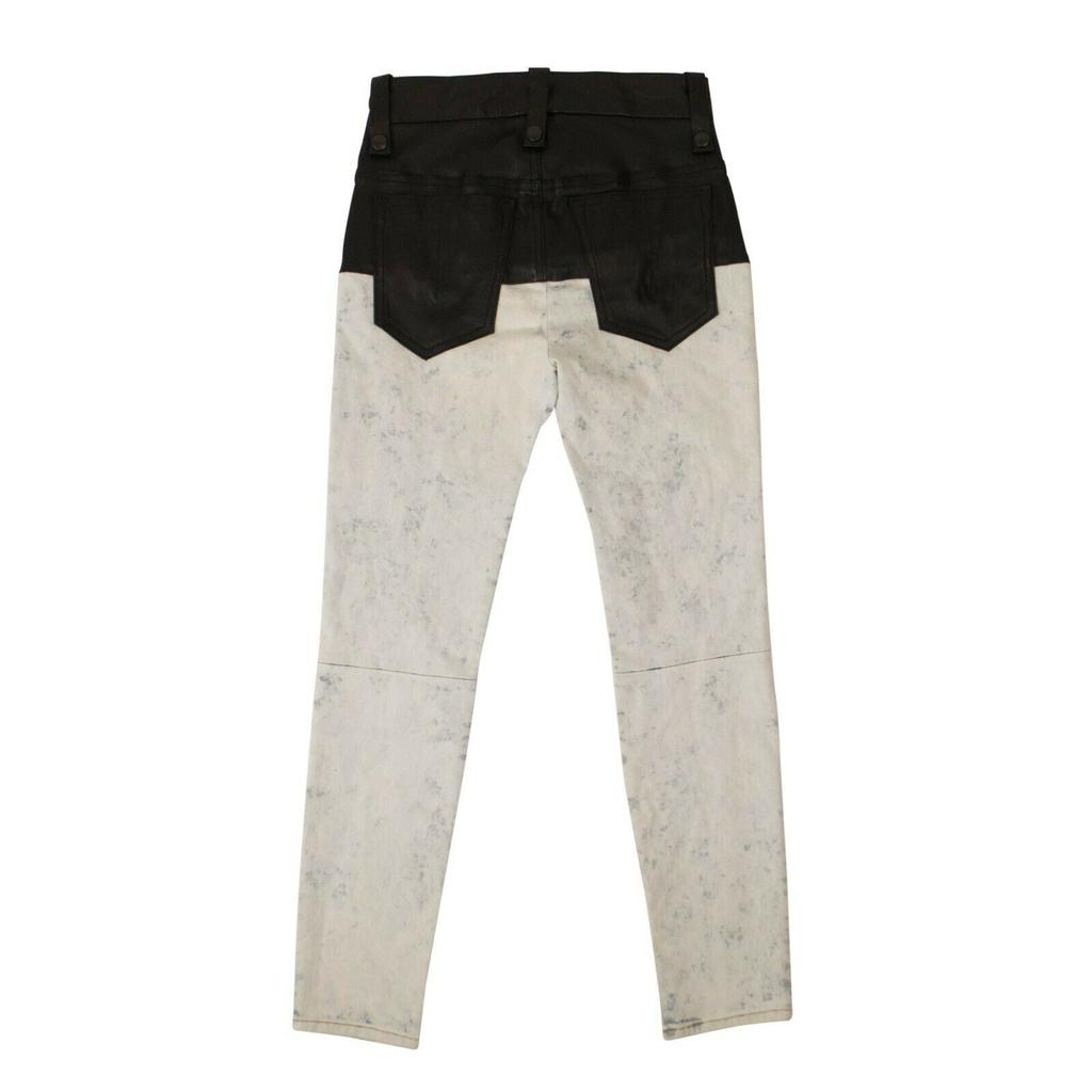 Unravel Project Leather Corset Jeans - Black