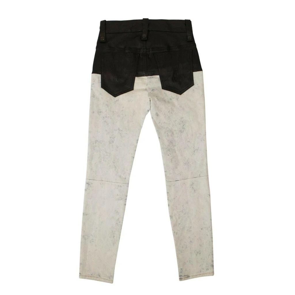 Unravel Project Leather Corset Jeans - Black 2