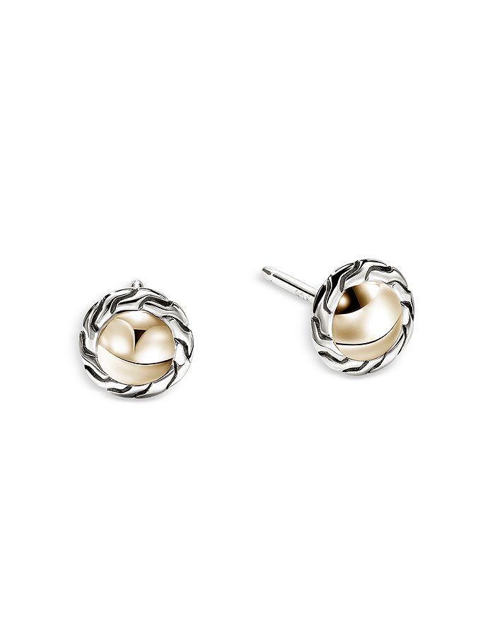 John Hardy 14K Yellow Gold & Sterling Silver JH Essentials Stud Earrings