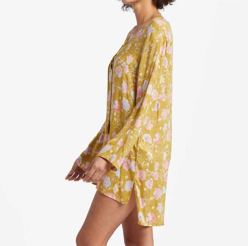 Billabong Blue Skies Coverup In Green Envy