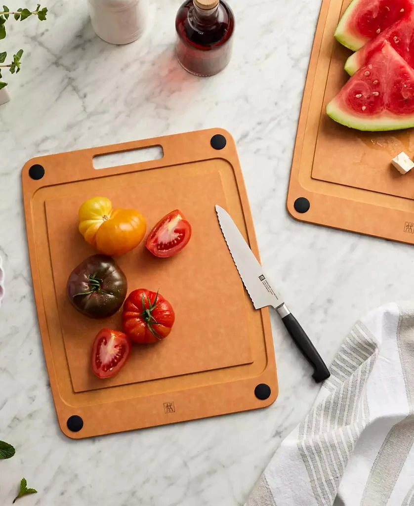 ZWILLING Plant Fiber 14x11.25" Natural with Juice Grooves and Silicone Feet Cutting Board 5