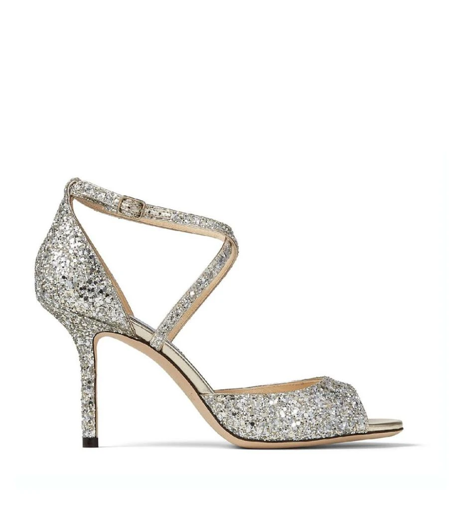 Jimmy Choo Emsy 85 Glitter Sandals 1