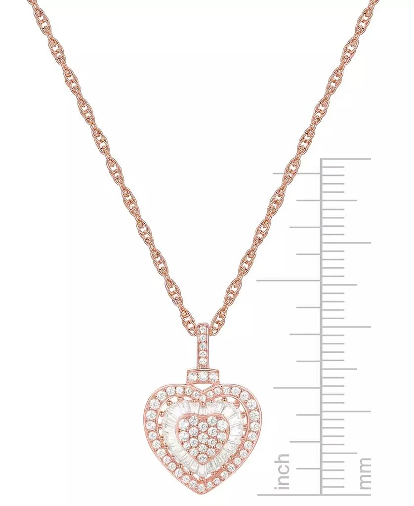 Macy's Diamond Heart 18" Pendant Necklace (1/2 ct. t.w.)  in 14k Rose Gold (Also Available in White Gold) 4