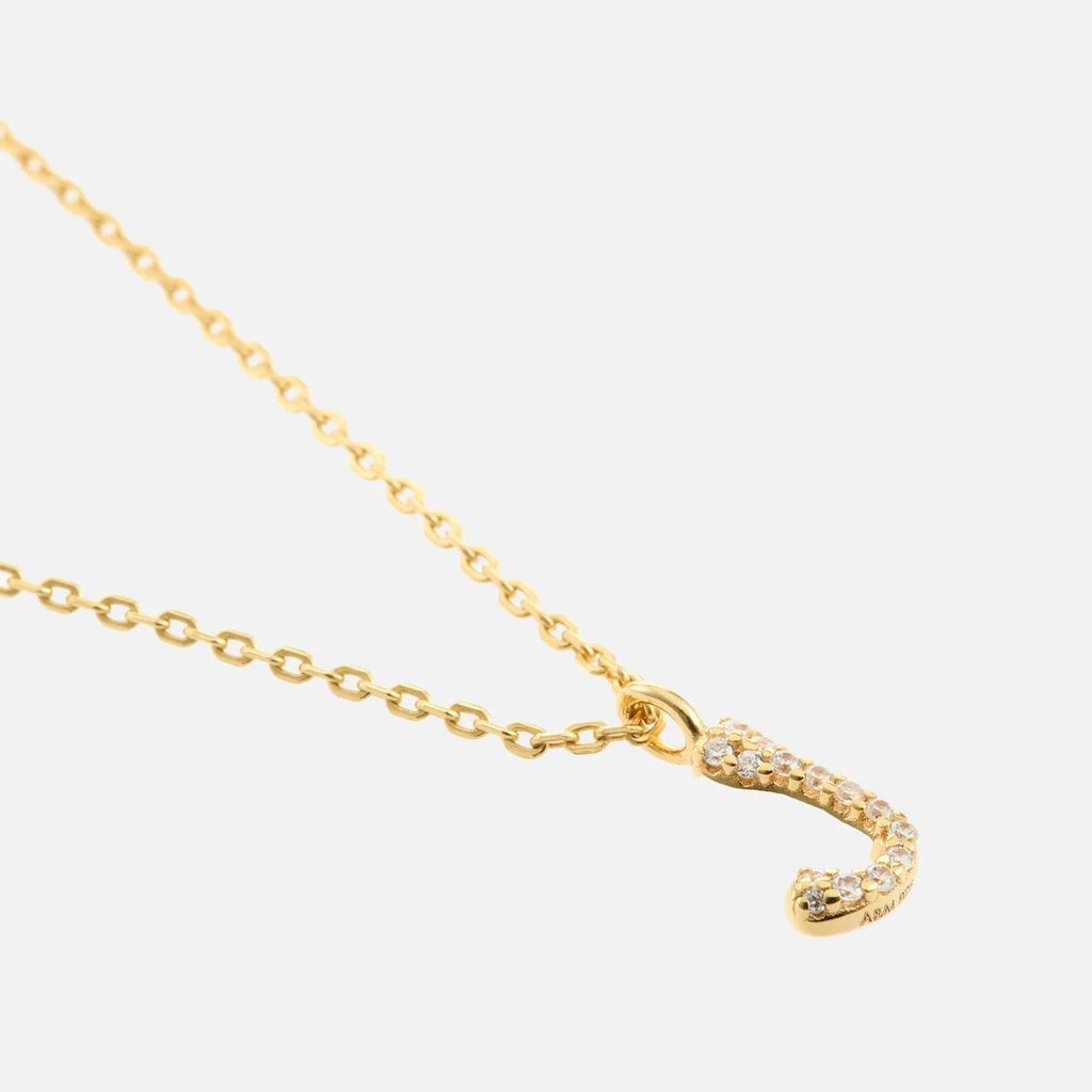 ASTRID & MIYU Initial Pavé 18K Gold-Plated Necklace 3