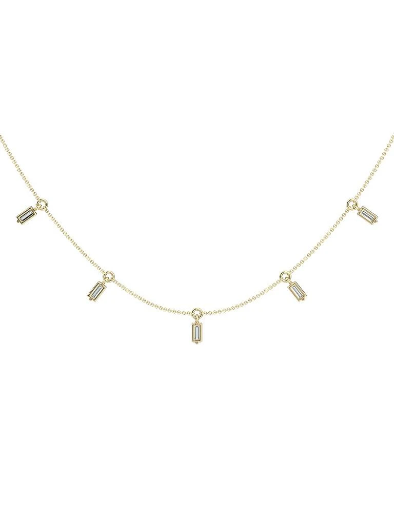 VRAI Floating Baguette 14K Yellow Gold & 0.50 TCW Lab-Grown Diamond Station Necklace 3