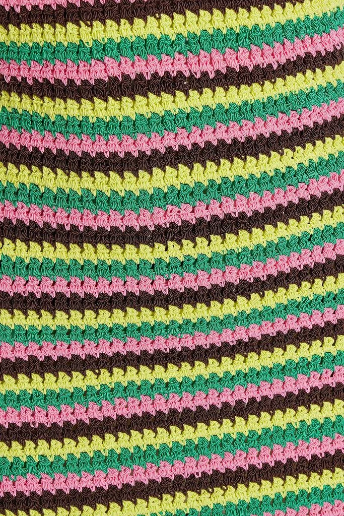 FRAME + Julia Sarr-Jamois crocheted cotton-blend halterneck mini dress 4