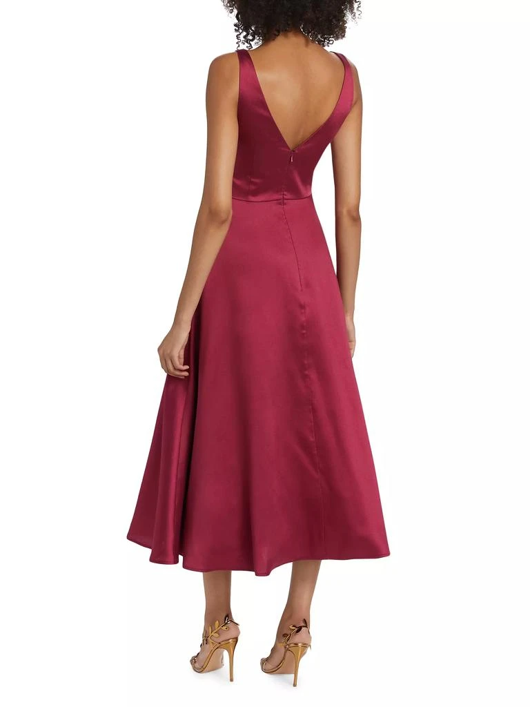 MARCHESA Flower Appliqué Cocktail Dress 5